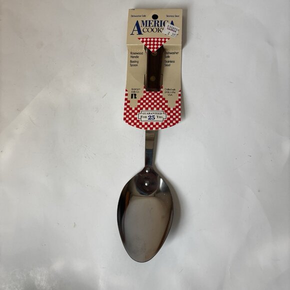 VTG NOS America Cook Rosewood Handle Basting Spoon Stainless Steel USA Made - Picture 9 of 9